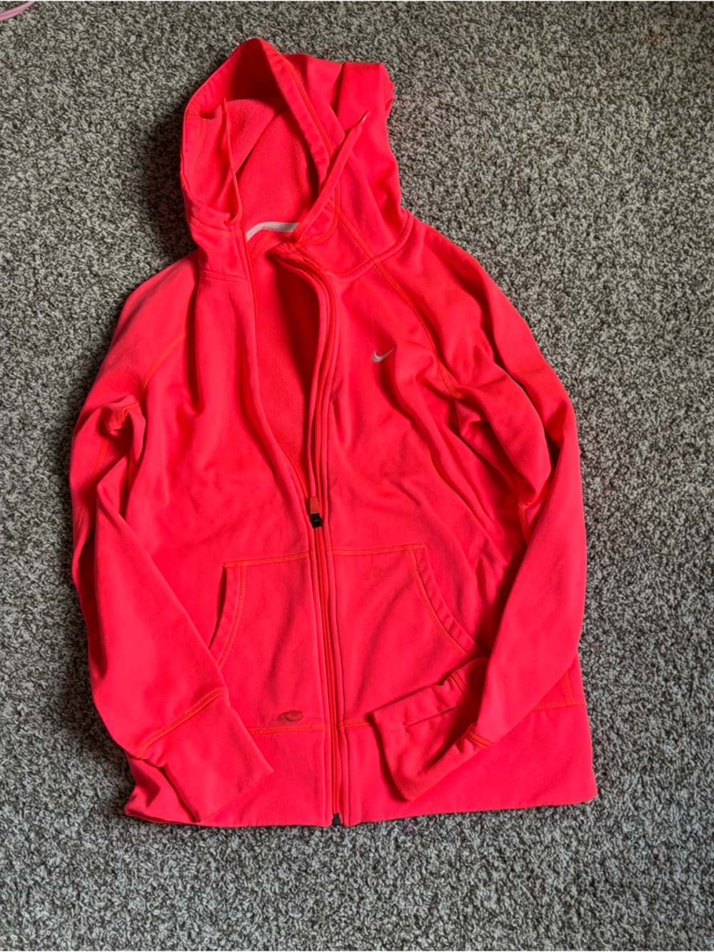 Nike Neon Coral Full-Zip Hooded Nike jacket